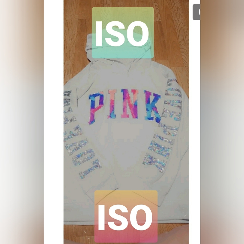 VS PINK Watercolor Bling Hoodie